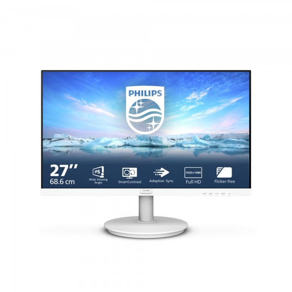 27 PHILIPS 271V8AW/00 IPS 4MS 75MHZ 1XVGA 1XHDMI FHD 1920X1080 HOPARLÖR FLICKER-FREE VESA BEYAZ