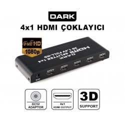 DARK DK-HD-SP4X1 FULL HD 1 GIRIS 4 PORT HDMI SPLIT