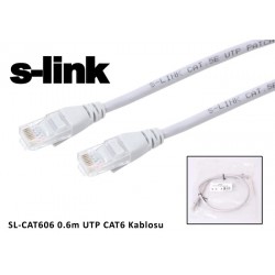 S-LINK SL-CAT606 CAT6 0.60MT GRI UTP PATCH KABLO