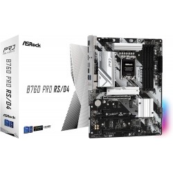 ASRock B760 PRO RS/D4 ATX Anakart Intel LGA1700, DDR4, 2x Hyper M.2 SSD, 4K 60Hz HDMI