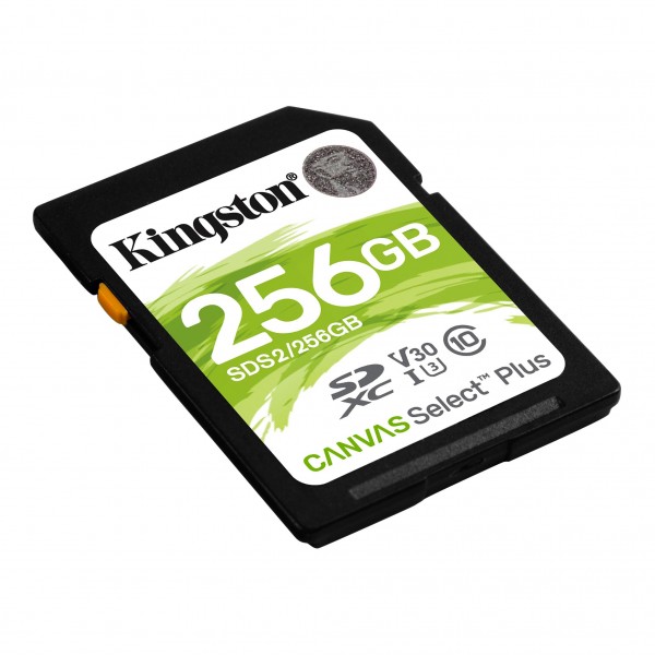 KINGSTON SDS2 256GB SDXC CANVAS SELECT PLUS 100R C10 UHS-I U3 V30 SD HAFIZA KARTI