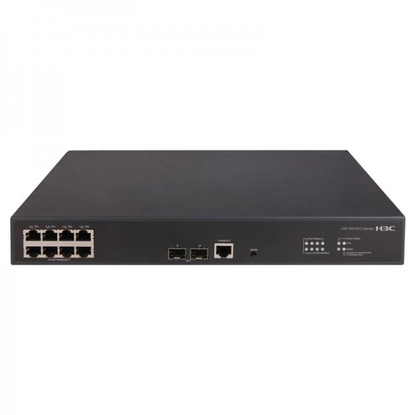 H3C 9801A1QJ S5120V2-10P-PWR-LI 8 PORT GIGABIT+2X1GB SFP 125W POE YÖNETİLEBİLİR RACKMOUNT SWITCH