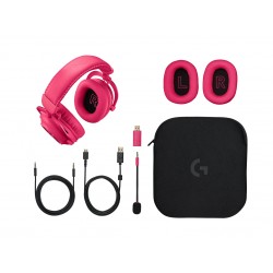 LOGITECH G PRO X 2 LIGHTSPEED KABLOSUZ BLUETOOTH GAMING HEADSET-MAGENTA 981-001275