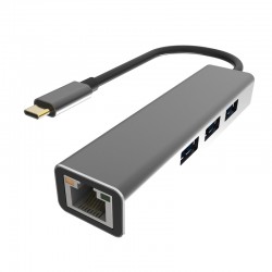 VCOM DH311A TYPE-C TO USB3.0-3+RJ45 COKLAYICI