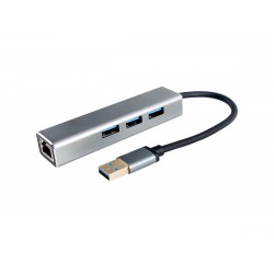 VCOM DH312A USB 3.0 TO USB3.0-3+RJ45 COKLAYICI