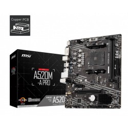 MSI A520M-A-PRO  AMD 2DIMM 64GB DDR4 A520