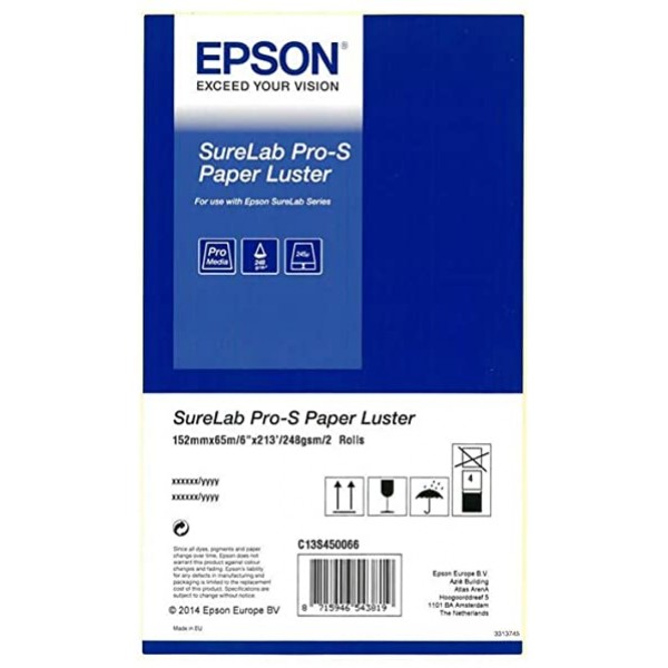EPSON C13S450066 SURELAB PRO-S PAPER LUSTER 6X65 2 RULO