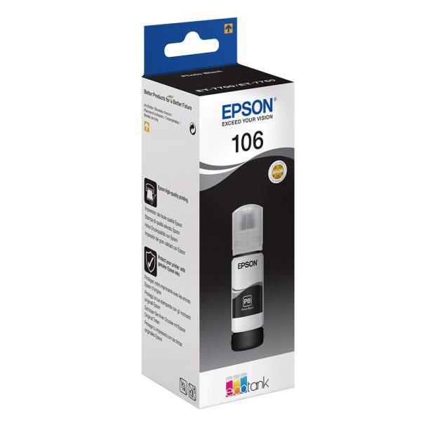 EPSON C13T00R140 (106) SIYAH MUREKKEP KARTUS 70ML L7160, L7180