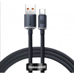 BASEUS CRYSTAL SHINE SIYAH 100W 120 CM USB TO TYPE-C SARJ KABLOSU CAJY000401