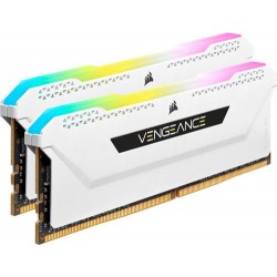 CORSAIR RAM - CMH16GX4M2D3600C18W VENGEANCE RGB PRO SL 16GB (2X8GB) DDR4 DRAM 3600MHZ C18 MEMORY KIT – WHITE