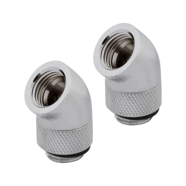CORSAIR CX-9055001-WW FITTING (ADAPTER),XF ADAPTER 2-PACK (45° ANGLED ROTARY; CHROME)