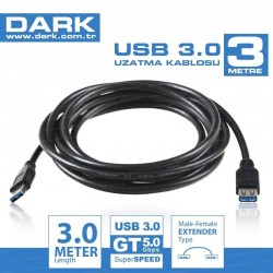 DARK USB 3.0 A TIP 3M UZATMA KABLOSU (DK-CB-USB3EXTL300)