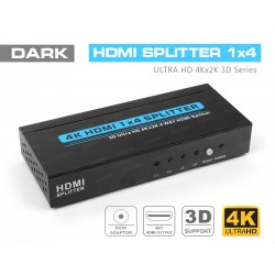 DARK 4K ULTRAHD 1 GIRIS 4 CIKISLI HDMI SPLITTER (SINYAL COGALTICI)