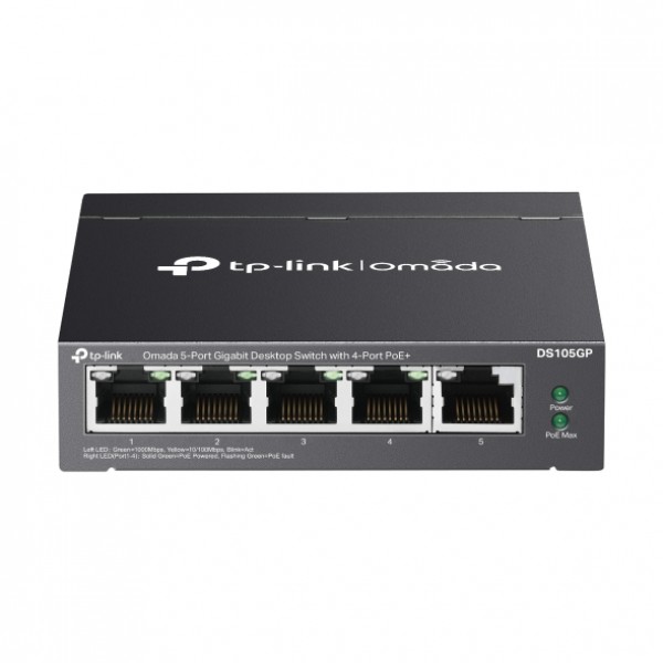 TP-LINK DS105GP 5-PORT GIGABIT UNMANAGED DESKTOP SWITCH 4-PORT PoE+