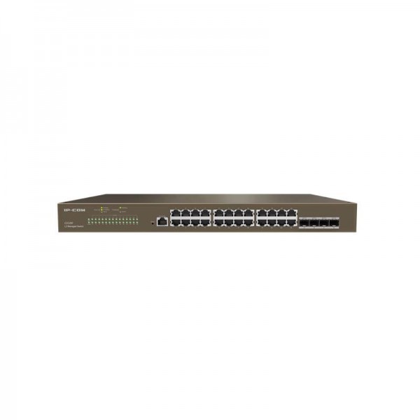 IP-COM G3328F 24 PORT GIGABIT + 4X1GB SFP UPLINK L2 CLOUD YONETILEBILIR RACKMOUNT SWITCH