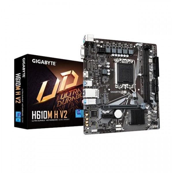 GIGABYTE H610M-H-V2 DDR5 5600MHZ 1XVGA 1XHDMI 1XM.2 USB 3.2 MATX 1700P (12. / 13. VE 14. NESİL İŞLEMCİ UYUMLU)