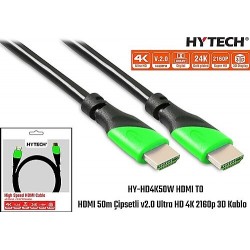 HYTECH HY-HD4K50W HDMI TO HDMI 50M CIPSETLI V2.0 ULTRA HD 4K 2160P 3D KABLO