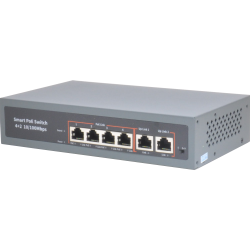 ISEE ISS-1006P 4 PORT POE+ 10-100 MBPS 2 PORT 10-100 UPLINK SWITCH 78W