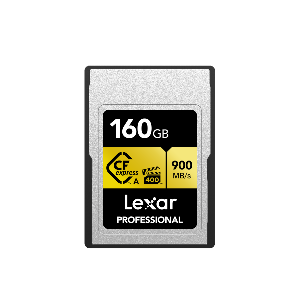 LEXAR 160GB LCAGOLD160G-RNENG CF-EXP PROFESSIONAL CFEXPRESS TYPE A CARD GOLD SERIE UP TO 900MB/S READ 800MB/S WRITE. VPG 400