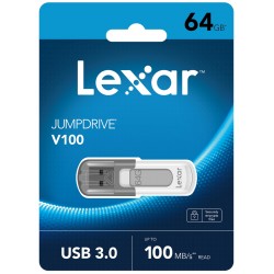 LEXAR 64GB LJDV100-64GABGY USB BELLEK JUMPDRIVE V100 USB 3.0 FLASH DRIVE