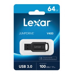 LEXAR 64GB LJDV400064G-BNBNG JUMPDRIVE V400 USB 3.0 FLASH DRIVE 100MB/S READ