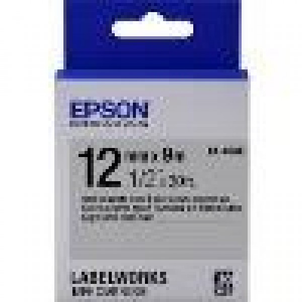 EPSON LK-5TBN CLEAR SIYAH UZERI BEYAZ 18MM 9METRE ETIKET