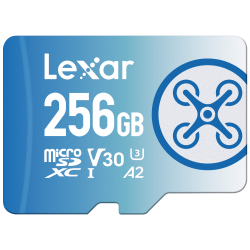 LEXAR 256GB LMSFLYX256G-BNNNG MICROSD FLY HIGH-PERFORMANCE 1066X MICROSDXC UHS-I UP TO 160MB/S READ 90MB/S WRITE C10 A2 V30 U3