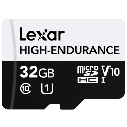 LEXAR 32GB LMSHGED032G-BCNNG MICROSD HIGH-ENDURANCE MICROSDHC/MICROSDHC UHS-I CARDS UP TO 100MB/S READ 30MB/S WRITE C10 A1 V10 U1