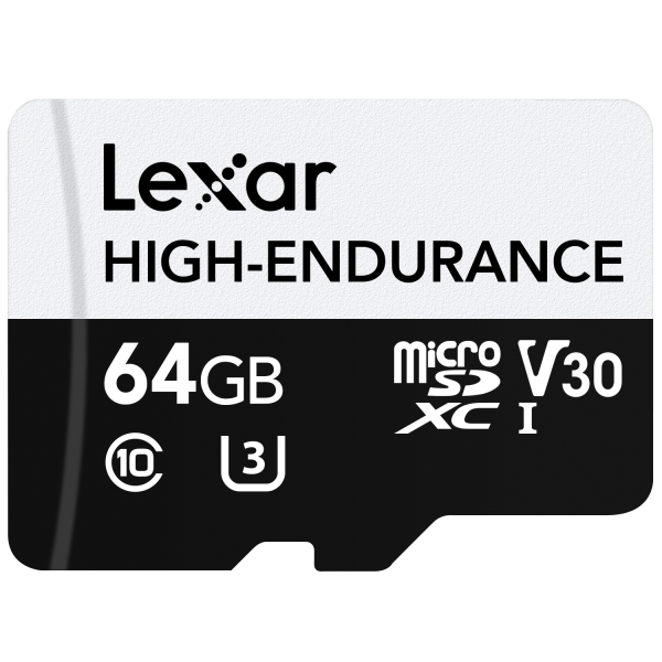 LEXAR 64GB LMSHGED064G-BCNNG MICROSD HIGH-ENDURANCE MİCROSDHC/MICROSDXC UHS-I CARDS UP TO 100MB/S READ 35MB/S WRITE C10 A1 V30 U3