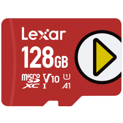 LEXAR 128GB LMSPLAY128G-BNNNG MICROSD PLAY MICROSDXC UHS-I CARDS UP TO 150MB/S READ C10 A1 V10 U1