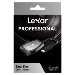 LEXAR LRW470U-RNHNG CARD READER PROFESSIONAL USB-C DUAL-SLOT READER SUPPORT SD AND MICROSD UHS-II CARDS