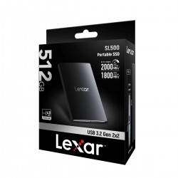 LEXAR 512GB LSL500X512G-RNBNG EXT.SSD 512GB USB3.2 GEN2X2 UP TO 2000MB/S READ AND 1800MB/S WRITE