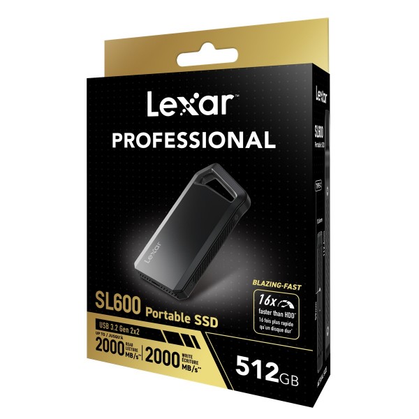 LEXAR 512GB LSL600X512G-RNBNG EXT.SSD 512GB USB3.2 GEN2X2 UP TO 2000MB/S READ AND 2000MB/S WRITE