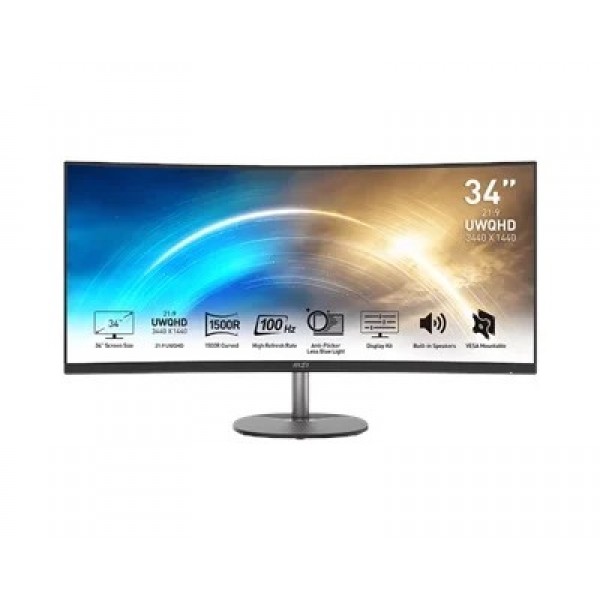 34 MSI PRO MP341CQ 1920X1080 (QHD) IPS 100HZ 21:9 ANTI-GLARE MONITOR