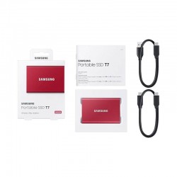 MU-PC500R-WW SAMSUNG T7 500GB RED SSD HARICI HARDDISK