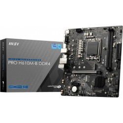 MSI PRO H610M-B DDR4 SOKET 1700 DDR4 3200(OC) PCI-E Gen 4 ,M.2 USB3.2 1x 1G LAN mATX