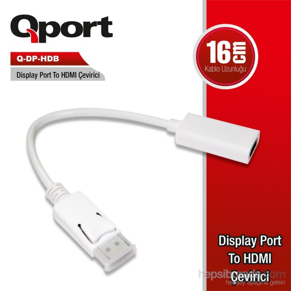 QPORT (Q-DP-HDB) DISPLAY PORT TO HDMI CEVIRICI...