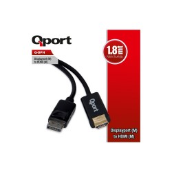 QPORT (Q-DPH) DISPLAY PORT TO HDMI CEVIRICI 1.8M KABLO...