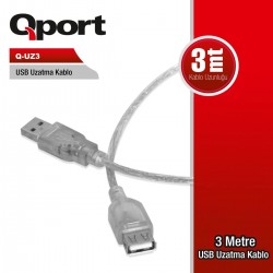 QPORT 3MT USB UZATMA KABLOSU (Q-UZ3)...