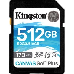 KINGSTON 512GB SD CANVAS GO+ SDG3-512GB