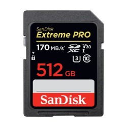 512GB SD KART 170MB-S EXT PRO C10 SANDISK SDSDXXY-512G-GN4IN