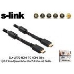 S-LINK SLX-2770 HDMI TO HDMI 70M CIFT FILTRE+CIPSETLI+KOR.KILIF 1.4 VER. 3D KABLO