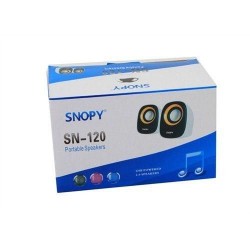 SN-120-BEYAZ MAVI SNOPY 6W 1+1 USB HOPARLOR