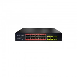 TIWOX TP-G1621SFP-POE300W 16 PORT GIGABIT+2XGB RJ45+1XSFP UPLINK POE RACKMOUNT SWITCH (REALTEK CHIPSET)