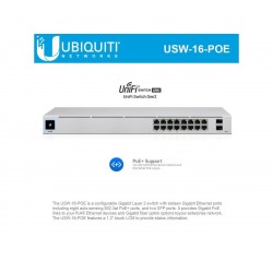 USW-16-POE UBIQUITI POE SWITCH