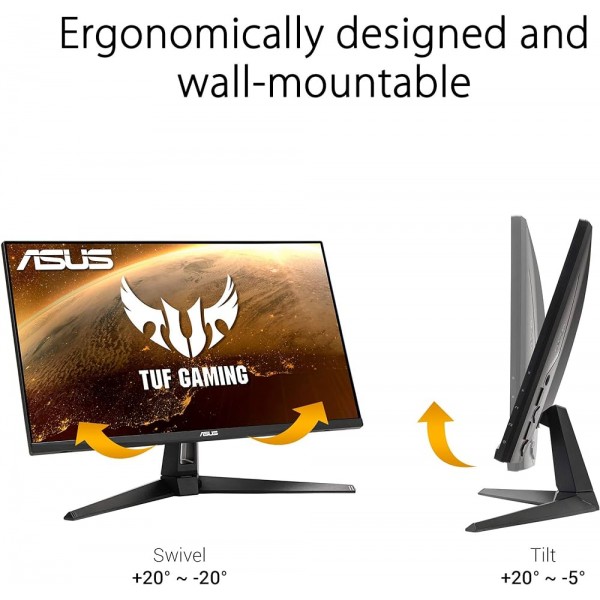 27 ASUS TUF GAMING VG27AQ1A IPS 1MS 170MHZ 2XHDMI 1XDP WQHD 2560X1440 HOPARLÖR VESA SİYAH GAMING MONİTÖR