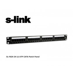 S-LINK SL-F624 24 PORT CAT6 PATCH PANEL - 3U