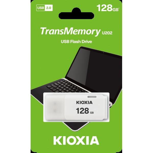 128GB USB2.0 KIOXIA BEYAZ USB BELLEK LU202W128GG4